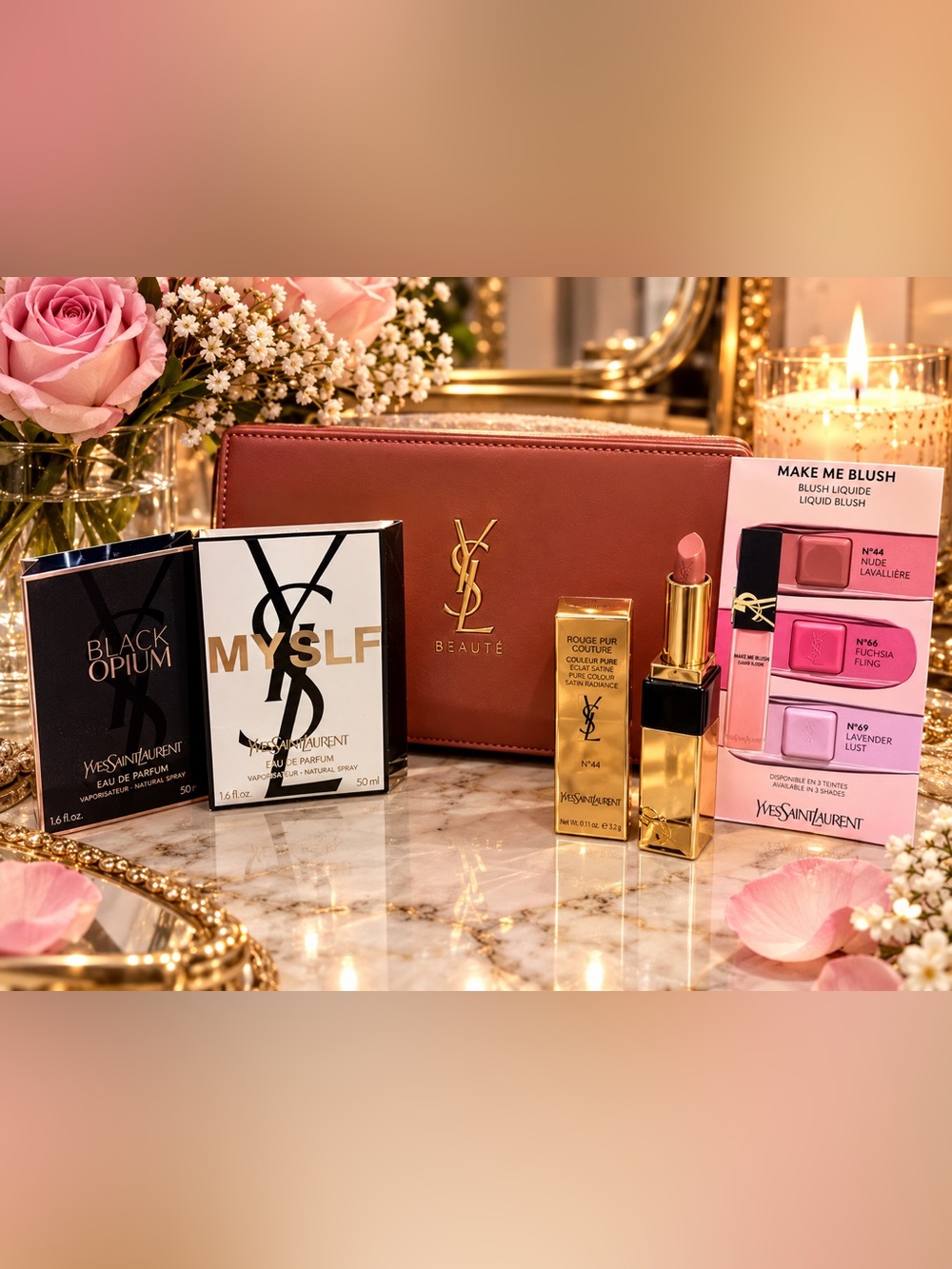 Yves Saint Laurent beauty bag bundle
